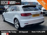 USED 2017 17 AUDI A3 2.0 TDI S line Sportback 5dr Diesel Manual Euro 6 (s/s) (150 ps) 2 OWNERS FROM NEW GREAT SERVICE HISTORY WITH TIMING BELT CHANGE @62K 2 KEYS BOOK PACK FULL SERVICE AND 1 YEAR MOT WITHIN THE SALE