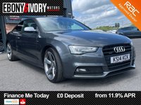 USED 2014 14 AUDI A5 3.0 TDI V6 Black Edition Coupe 2dr Diesel S Tronic quattro Euro 5 (s/s) (245 ps) FULL SERVICE HISTORY 2 KEYS BOOK PACK SERVICED AS REQUIRED AND 1 YEAR MOT WITHIN THE SALE