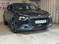 USED 2022 71 CITROEN e-C4 50kWh Shine Hatchback 5dr Electric Auto (136 ps)+1 OWNER FROM NEW+2 KEYS+HISTORY+MEDIA+DIGITAL COCKPIT+HALF LEATHER SEATS+NAVIGATION+BLUETOOTH+18 INCH ALLOYS 2 KEYS+1 OWNER FROM NEW+ALLOYS+HISTORY+HALF LEATHER SEATS+PRIVACY+CLIMATE+PARK CONTROL+DIGITAL COCKPIT+BLUETOOTH+MEDIA+NAV+CRUISE+HPI CLEAR