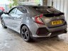 USED 2018 18 HONDA CIVIC 1.0 VTEC Turbo EX Hatchback 5dr Petrol Manual Euro 6 (s/s) (129 ps)+1 FORMER KEEPER+FSH+2 KEYS+PANORAMIC SUNROOF+LEATHER SEATS+MEDIA+APPS+NAVIGATION+ACTIVE CRUISE CONTROL+ 2 KEYS+1 FORMER KEEPER+FSH+NAV+PANORAMIC SUNROOF+CRUISE+BLUETOOTH+MEDIA+HEATED LEATHER SEATS+PARK CONTROL WITH CAMERA+USB+AUX+DAB+CLIMATE+ALLOYS+HPI CLEAR