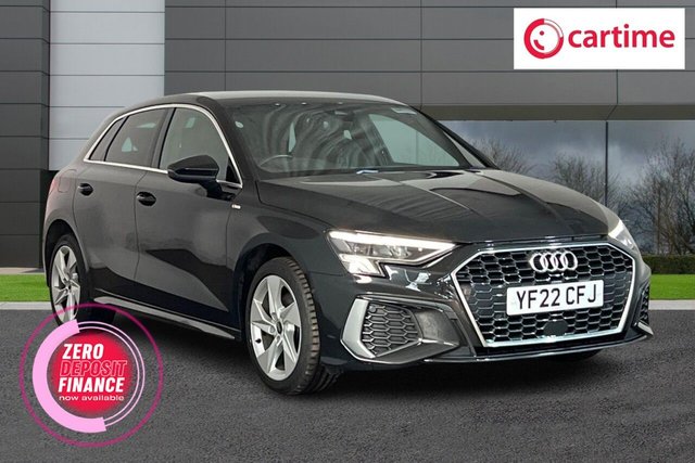 View our Audi A3 1.4 TFSIe 40 S line Sportback 5dr Petrol Plug-in Hybrid S Tronic Euro 6 (s/s) 13kWh (204 ps) Touchscreen, Apple CarPlay / Android Auto, Audi Virtual Cockpit, DAB - Digital Radio, Cruise Control