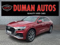 USED 2019 14 AUDI Q8 3.0 TDI V6 50 S line SUV 5dr Diesel Tiptronic quattro Euro 6 (s/s) (286 ps) DAYTIME RUNNING LIGHTS+ PRIVACY GLASS+ PARKING AID= REVERSING CAMERA+ FULL LEATHER TRIM+ PADDLE SHIFTERS+ CRUISE CONTROL+ FOLDING MIRRORS+ KEYLESS+ HEATED SEATS+ TRACTION CONTROL+ DUAL CLIMATE CONTROL+ HILL HOLDING ASSIST+ APPLE PLAY+ USB+ SAT NAV+ MEMORY SEATS+ AUTO TAILGATE+ AUTO HEADLIGHTS+ 21 INCH ALLOY WHEELS+