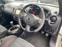 USED 2016 66 NISSAN JUKE 1.6 DIG-T Nismo RS SUV 5dr Petrol Manual Euro 6 (218 ps) A STUNNING LOW MILEAGE EXAMPLE THAT IS SUPPLIED WITH A FULL SERVICE HISTORY AND MOT TILL APRIL NEXT YEAR. LOADED WITH EXTRAS INCLUDING PEARL WHITE PAINT COMPLIMENTED WITH A FULL BLACK ALCANTARA INTERIOR, SATELLITE NAVIGATION, BLUETOOTH, PARK ASSIST, 18 INCH ALLOY WHEELS AND MUCH MORE. THIS VEHICLE MUST BE SEEN!!!!! FINANCE AND EXTENDED WARRANTY AVAILABLE ON THIS USED VEHICLE. CALL A MEMBER OF OUR TEAM NOW TO AVOID DISAPPOINTMENT!!!!