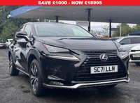 USED 2021 71 LEXUS NX 2.5 300h GPF SUV 5dr Petrol Hybrid E-CVT 4WD Euro 6 (s/s) (197 ps) PANORAMIC ROOF + APPLE CARPLAY/ANDROID AUTO +  NAVIGATION SYSTEM +  AUTO FOLDING MIRRORS +  ADAPTIVE CRUISE CONTROL +  AUTOMATIC HEADLIGHTS WITH HIGH BEAM CONTROL +  LANE ASSIST/STEERING ASSIST +  BLIND SPOT MONITORING +  HEATED STEERING WHEEL +  FULL LEATHER SEATS + 18 INCH ALLOYS +  REVERSING CAMERA +  ELECTRIC TAILGATE +  FRONT AND REAR PARKING SENSORS +  BRAKE HOLD + PADDLE SHIFTERS +  AUTO DIMMING MIRRORS +  BLUETOOTH CONNECTIVITY +