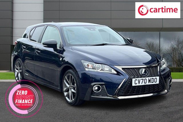View our Lexus Ct 1.8 200h F Sport Hatchback 5dr Petrol Hybrid E-CVT Euro 6 (s/s) (136 ps) Media Display, Heated Seats, Satellite Navigation, Adaptive Cruise Control, DAB - Digital Radio