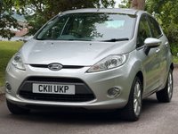 USED 2011 11 FORD FIESTA 1.25 Zetec Hatchback 5dr Petrol Manual (129 g/km, 81 bhp) 