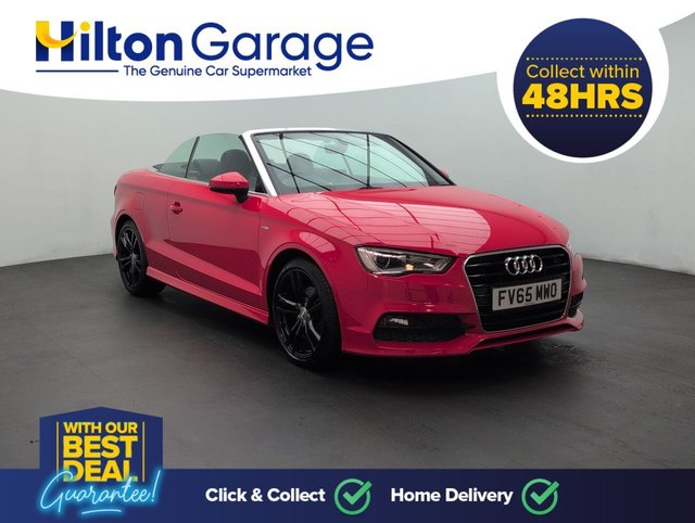 USED 2015 65 Audi A3 Cabriolet 2.0 TDI S Line Convertible 2dr Diesel Manual Euro 6 (s/S) (nav) (150 Ps) Front Sport Seats+usb Connection