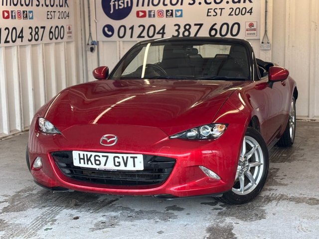 2018 MAZDA MX-5 1.5 SKYACTIV-G SE Convertible 2dr Petrol Manual Euro 6 (131 ps)+1 FORMER KEEPER+2 KEYS+HISTORY+MEDIA+BLUETOOTH+AIRCON+ALLOYS+DASHCAM+ 2 KEYS+1 FORMER KEEPER+HISTORY+ALLOYS+BLUETOOTH+MEDIA+AIRCON+USB+AUX+DASH CAM+HPI CLEAR