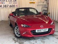 USED 2018 MAZDA MX-5 1.5 SKYACTIV-G SE Convertible 2dr Petrol Manual Euro 6 (131 ps)+1 FORMER KEEPER+2 KEYS+HISTORY+MEDIA+BLUETOOTH+AIRCON+ALLOYS+DASHCAM+ 2 KEYS+1 FORMER KEEPER+HISTORY+ALLOYS+BLUETOOTH+MEDIA+AIRCON+USB+AUX+DASH CAM+HPI CLEAR