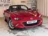 USED 2018 MAZDA MX-5 1.5 SKYACTIV-G SE Convertible 2dr Petrol Manual Euro 6 (131 ps)+1 FORMER KEEPER+2 KEYS+HISTORY+MEDIA+BLUETOOTH+AIRCON+ALLOYS+DASHCAM+ 2 KEYS+1 FORMER KEEPER+HISTORY+ALLOYS+BLUETOOTH+MEDIA+AIRCON+USB+AUX+DASH CAM+HPI CLEAR