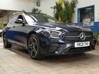 USED 2021 21 MERCEDES-BENZ E-CLASS 2.0 E300de 13.5kWh AMG Line Night Edition (Premium Plus) Estate 5dr Diesel Plug-in Hybrid G-Tronic+ Euro 6 (s/s) (306 ps) SAT NAV SUNROOF ANDROID APPLE CARPLAY HEATED LEATHER REAR VIEW CAMERA CRUISE CONTROL PARKING SENSORS 1 OWNER SERVICE HISTORY WARRANTY
