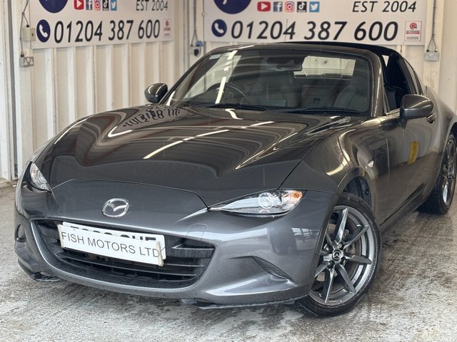 2019 69 MAZDA MX-5 RF 2.0 SKYACTIV-G Sport Nav+ Convertible 2dr Petrol Manual Euro 6 (s/s) (184 ps)+1 FORMER KEEPER+2 KEYS+HISTORY+PANORAMIC SUNROOF+LEATHER HEATED SEATS+NAVIGATION+BLUETOOTH+MEDIA 2 KEYS+1 FORMER KEEPER+FSH+NAV+PANORAMIC SUNROOF+BLUETOOTH+MEDIA+REVERSE CAMERA+HEATED LEATHER SEATS+UPGRADED SOUND SYSTEM+ALLOYS+USB+AUX+CLIMATE+CRUISE+REAR SENSORS+HPI CLEAR
