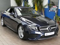 USED 2018 18 MERCEDES-BENZ E CLASS 2.0 E300 AMG Line (Premium Plus) Cabriolet 2dr Petrol G-Tronic+ Euro 6 (s/s) (245 ps) SAT NAV AIR SCARF REAR VIEW CAMERA BURMESTER SOUND SYSTEM PART LEATHER INTERIOR HEATED SEATS CRUISE CONTROL PARKING SENSORS SERVICE HISTORY WARRANTY