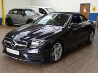 USED 2018 18 MERCEDES-BENZ E CLASS 2.0 E300 AMG Line (Premium Plus) Cabriolet 2dr Petrol G-Tronic+ Euro 6 (s/s) (245 ps) SAT NAV AIR SCARF REAR VIEW CAMERA BURMESTER SOUND SYSTEM PART LEATHER INTERIOR HEATED SEATS CRUISE CONTROL PARKING SENSORS SERVICE HISTORY WARRANTY