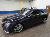 USED 2018 18 MERCEDES-BENZ E CLASS 2.0 E300 AMG Line (Premium Plus) Cabriolet 2dr Petrol G-Tronic+ Euro 6 (s/s) (245 ps) SAT NAV AIR SCARF REAR VIEW CAMERA BURMESTER SOUND SYSTEM PART LEATHER INTERIOR HEATED SEATS CRUISE CONTROL PARKING SENSORS SERVICE HISTORY WARRANTY