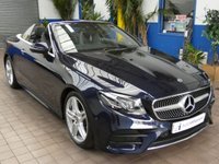 USED 2018 18 MERCEDES-BENZ E CLASS 2.0 E300 AMG Line (Premium Plus) Cabriolet 2dr Petrol G-Tronic+ Euro 6 (s/s) (245 ps) SAT NAV AIR SCARF REAR VIEW CAMERA BURMESTER SOUND SYSTEM PART LEATHER INTERIOR HEATED SEATS CRUISE CONTROL PARKING SENSORS SERVICE HISTORY WARRANTY