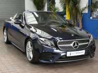 USED 2018 18 MERCEDES-BENZ E CLASS 2.0 E300 AMG Line (Premium Plus) Cabriolet 2dr Petrol G-Tronic+ Euro 6 (s/s) (245 ps) SAT NAV AIR SCARF REAR VIEW CAMERA BURMESTER SOUND SYSTEM PART LEATHER INTERIOR HEATED SEATS CRUISE CONTROL PARKING SENSORS SERVICE HISTORY WARRANTY