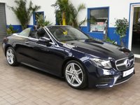 USED 2018 18 MERCEDES-BENZ E CLASS 2.0 E300 AMG Line (Premium Plus) Cabriolet 2dr Petrol G-Tronic+ Euro 6 (s/s) (245 ps) SAT NAV AIR SCARF REAR VIEW CAMERA BURMESTER SOUND SYSTEM PART LEATHER INTERIOR HEATED SEATS CRUISE CONTROL PARKING SENSORS SERVICE HISTORY WARRANTY