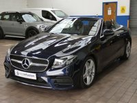 USED 2018 18 MERCEDES-BENZ E CLASS 2.0 E300 AMG Line (Premium Plus) Cabriolet 2dr Petrol G-Tronic+ Euro 6 (s/s) (245 ps) SAT NAV AIR SCARF REAR VIEW CAMERA BURMESTER SOUND SYSTEM PART LEATHER INTERIOR HEATED SEATS CRUISE CONTROL PARKING SENSORS SERVICE HISTORY WARRANTY