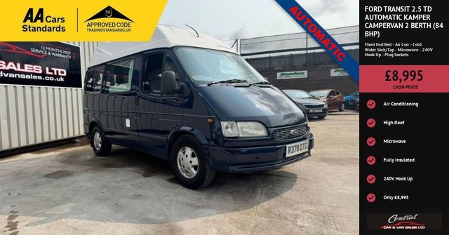 View our Ford Transit 2.5 TD Automatic Kamper Campervan 2 Berth (84 bhp)  Air Con - Cold Water Sink & Tap
