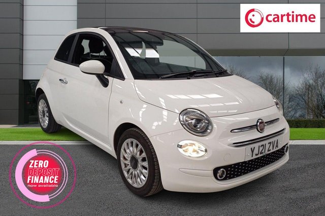 View our Fiat 500 1.0 MHEV Lounge Hatchback 3dr Petrol Manual Euro 6 (s/s) (70 bhp) Touchscreen, Apple CarPlay / Android Auto, DAB - Digital Radio, Glass Roof, Cruise Control