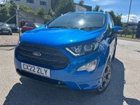 USED 2022 22 FORD ECOSPORT 1.0T EcoBoost GPF ST-Line SUV 5dr Petrol Manual Euro 6 (s/s) (140 ps) DESIRABLE DESERT ISLAND BLUE MET