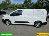 USED 2020 70 PEUGEOT PARTNER White 5-seat Crew Cab BlueHDi van, 79,900 miles, full service history, ULEZ compliant, Manual, Air con, Bluetooth, 1 owner Final Price plus VAT @ 20% With only one owner from new, this 2020 Peugeot Partner Professional is a reliable and well-maintained van, a 5 Seater crew cab panel van , with its 1.5L diesel engine and Euro 6 emission class, is the BlueHDi 950 Professional Long Panel Van LWB Euro 6 6dr derivative. The Professional trim includes practical features such as offside and twin sliding side doors, height-adjustable halogen headlights with automatic illumination and daytime running lights, and air conditioning. The 8in capacitive co