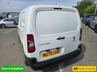 USED 2020 70 PEUGEOT PARTNER White 5-seat Crew Cab BlueHDi van, 79,900 miles, full service history, ULEZ compliant, Manual, Air con, Bluetooth, 1 owner Final Price plus VAT @ 20% With only one owner from new, this 2020 Peugeot Partner Professional is a reliable and well-maintained van, a 5 Seater crew cab panel van , with its 1.5L diesel engine and Euro 6 emission class, is the BlueHDi 950 Professional Long Panel Van LWB Euro 6 6dr derivative. The Professional trim includes practical features such as offside and twin sliding side doors, height-adjustable halogen headlights with automatic illumination and daytime running lights, and air conditioning. The 8in capacitive co