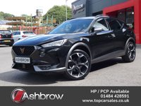 USED 2023 72 CUPRA FORMENTOR 1.5 TSI V2 5d DSG 150 S/S SAT NAV, FULL BLACK LEATHER, HEATED SEATS, DIGITAL COCKPIT, WIRELESS FULL LINK FOR APPLE CARPLAY / ANDROID AUTO, WIRELESS PHONE CHARGER, DAB RADIO, BLUETOOTH, FRONT / REAR PARKING & SIDE SENSORS, REAR VIEW CAMERA, ADAPTIVE CRUISE CONTROL & SPEED LIMITER, LANE ASSIST, FRONT ASSIST, LED INTERIOR AMBIENT BACKGROUND LIGHTING, DSG AUTOMATIC GEARBOX, 19 INCH ALLOYS, KEYLESS, CLIMATE CONTROL, POWER FOLDING MIRRORS, HEATED LEATHER FLAT BOTTOM TIPTRONIC MFSW, AUTO LIGHTS, 1 OWNER, SERVICE HISTORY