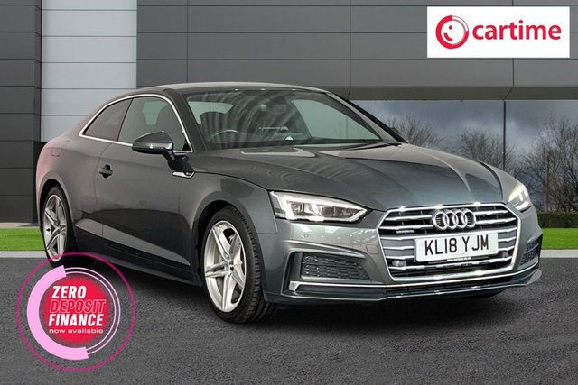View our Audi A5 2.0 TFSI S line Coupe 2dr Petrol S Tronic quattro Euro 6 (s/s) (252 ps) Low Mileage / Service History, Media Display, Heated Seats, Bluetooth, DAB - Digital Radio