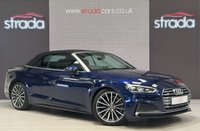 USED 2019 19 AUDI A5 CABRIOLET 2.0 TFSI 40 S line Convertible 2dr Petrol S Tronic Euro 6 (s/s) (190 ps) +CONFORT & SOUND PACK+HEAT SEATS+