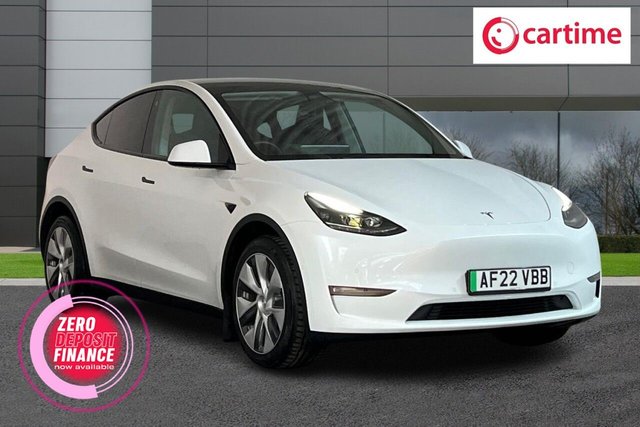View our Tesla Model Y (Dual Motor) Long Range SUV 5dr Electric Auto 4WDE (384 bhp) 1 Owner, 15-Inch Touchscreen, Reversing Camera, Wireless Charging, DAB - Digital Radio