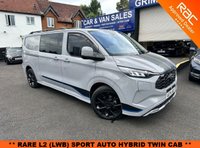 USED 2024 74 FORD TRANSIT CUSTOM 2.5 320 Duratec 11.8kWh Sport Crew Van Double Cab 5dr Petrol Plug-in Hybrid Auto L2 H1 Euro 6 (232 ps) ** RAC BUYSURE INSPECTED **