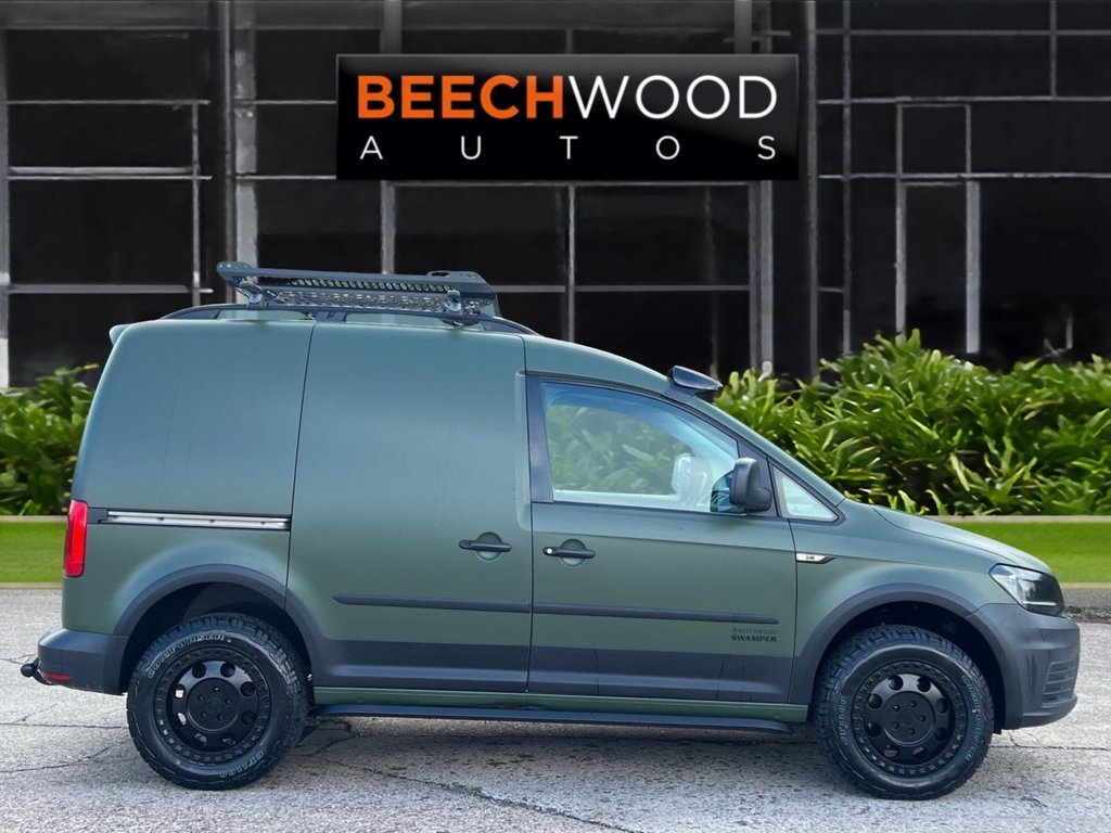 USED 2019 19 VOLKSWAGEN CADDY 2.0 TDI C20 BlueMotion Tech BEECHWOOD SWAMPER EDITION Panel Van 5dr Diesel Manual SWB Euro 6 WIDE BODY / LIFT KIT / NEW WHEELS