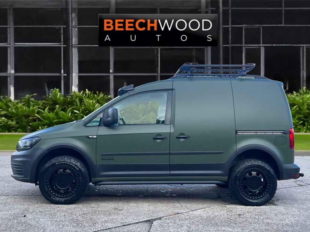 USED 2019 19 VOLKSWAGEN CADDY 2.0 TDI C20 BlueMotion Tech BEECHWOOD SWAMPER EDITION Panel Van 5dr Diesel Manual SWB Euro 6 WIDE BODY / LIFT KIT / NEW WHEELS