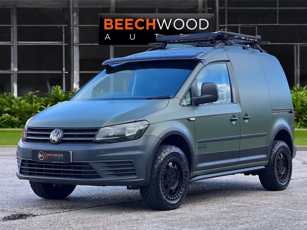 USED 2019 19 VOLKSWAGEN CADDY 2.0 TDI C20 BlueMotion Tech BEECHWOOD SWAMPER EDITION Panel Van 5dr Diesel Manual SWB Euro 6 WIDE BODY / LIFT KIT / NEW WHEELS