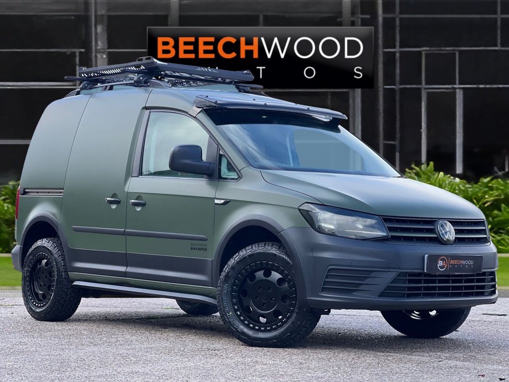 USED 2019 19 VOLKSWAGEN CADDY 2.0 TDI C20 BlueMotion Tech BEECHWOOD SWAMPER EDITION Panel Van 5dr Diesel Manual SWB Euro 6 WIDE BODY / LIFT KIT / NEW WHEELS