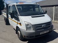 USED 2013 63 FORD TRANSIT 2.2 TDCi 350 Chassis Cab 4dr Diesel Manual RWD L4 (DRW) (123 bhp) The 2013 Transit 2.2 TDCi 350 DRW chassis cab TIPPER  is a robust, rear-wheel-drive diesel workhorse designed for heavy-duty commercial use.