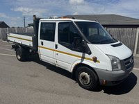 USED 2013 63 FORD TRANSIT 2.2 TDCi 350 Chassis Cab 4dr Diesel Manual RWD L4 (DRW) (123 bhp) The 2013 Transit 2.2 TDCi 350 DRW chassis cab TIPPER  is a robust, rear-wheel-drive diesel workhorse designed for heavy-duty commercial use.