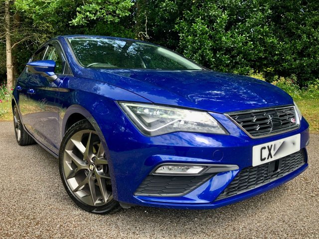 2017 67 Seat Leon 1.4 TSI FR Technology Hatchback 5dr Petrol Manual Euro 6 (s/s) (125 ps) ONLY 64,500 MILES WITH EXCELLENT SERVICE HISTORY X8 STAMPS--CAMBELT RENEWED AT 46,269 MILES 03/24//APPLE-PLAY//X4 NEW TYRES//18'ALLOYS//LED LIGHTS FRONT AND REAR//REAR PARK SENSORS//ELECTRIC FOLDING MIRRORS////DUAL CLIMATE CONTROL//ACC CRUISE CONTROL
