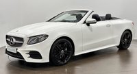 USED 2018 18 MERCEDES-BENZ E-CLASS 2.0 E220d AMG Line (Premium) Cabriolet 2dr Diesel G-Tronic+ Euro 6 (s/s) (194 ps) Striking Polar White , Black leather alcantara , Heated  neck warmer , Comand online , High gloss white , Black Hood