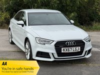 USED 2017 67 AUDI A3 2.0 TDI S line Saloon 4dr Diesel Manual quattro Euro 6 (s/s) (150 ps) &pound;0 DEPOSIT FINANCE AVAILABLE.