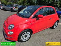 USED 2017 67 FIAT 500 1.2 Lounge Hatchback in pink, 50,000 miles, 1 owner, ULEZ compliant Euro 6 petrol with 5