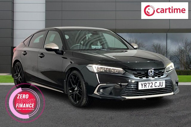 View our Honda Civic 2.0 h i-MMD Sport Hatchback 5dr Petrol Hybrid eCVT Euro 6 (s/s) (184 ps) Touchscreen, Reversing Camera, Apple CarPlay / Android Auto, Heated Seats, Adaptive Cruise Control