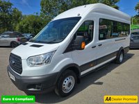 USED 2016 66 FORD TRANSIT 2.2 TDCi Trend Minibus, 72.955 miles,Euro 6 ULEZ, 18 seats, 6-speed manual, Bluetooth, cruise control, white. Final price + VAT @ 20% With service history, this 2016 Ford Transit TDCi 460 Trend is a practical and reliable choice. Featuring a 2.2L diesel engine and a Euro 6 emission class, this Transit offers a balance of performance and efficiency. The Trend trim adds a touch of style and functionality to this versatile vehicle.  This Ford Transit comes with 18 seats, making it ideal for group transportation. It also includes a 3-month warranty for added peace of mind. These features combine to make it a strong contender in it