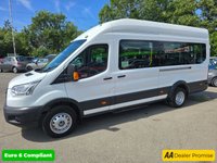 USED 2016 66 FORD TRANSIT 2.2 TDCi Trend Minibus, 72.955 miles,Euro 6 ULEZ, 18 seats, 6-speed manual, Bluetooth, cruise control, white. Final price + VAT @ 20% With service history, this 2016 Ford Transit TDCi 460 Trend is a practical and reliable choice. Featuring a 2.2L diesel engine and a Euro 6 emission class, this Transit offers a balance of performance and efficiency. The Trend trim adds a touch of style and functionality to this versatile vehicle.  This Ford Transit comes with 18 seats, making it ideal for group transportation. It also includes a 3-month warranty for added peace of mind. These features combine to make it a strong contender in it