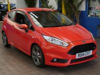 USED 2014 14 FORD FIESTA 1.6T EcoBoost ST-2 Hatchback 3dr Petrol Manual Euro 5 (182 ps) AIR CON HEATED SEATS BLUETOOTH RADIO CD 3 OWNERS FROM NEW FORD SERVICE HISTORY