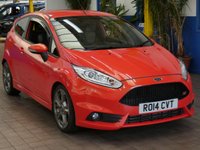 USED 2014 14 FORD FIESTA 1.6T EcoBoost ST-2 Hatchback 3dr Petrol Manual Euro 5 (182 ps) AIR CON HEATED SEATS BLUETOOTH RADIO CD 3 OWNERS FROM NEW FORD SERVICE HISTORY