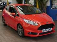 USED 2014 14 FORD FIESTA 1.6T EcoBoost ST-2 Hatchback 3dr Petrol Manual Euro 5 (182 ps) AIR CON HEATED SEATS BLUETOOTH RADIO CD 3 OWNERS FROM NEW FORD SERVICE HISTORY