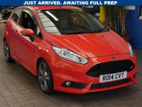 USED 2014 14 FORD FIESTA 1.6T EcoBoost ST-2 Hatchback 3dr Petrol Manual Euro 5 (182 ps) AIR CON HEATED SEATS BLUETOOTH RADIO CD 3 OWNERS FROM NEW FORD SERVICE HISTORY